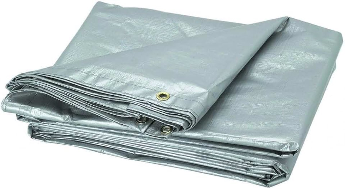 Waterdicht | Dekzeil 3 x 5 m | Zilver Waterdichte Dekzeil | Beschermhoes 120 g/m2 | Afdekzeilen voor de tuin | Dekzeilen Waterbestendige tuinmeubelen | Tuindekzeil met UV-filter