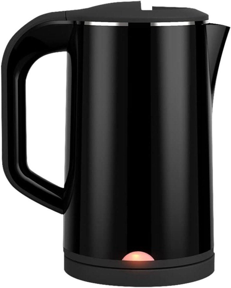 Waterkoker RVS - Kookpan Snel - Dranken Bereiden - Dubbelwandig Koel - 1.8 Liter - Zwart
