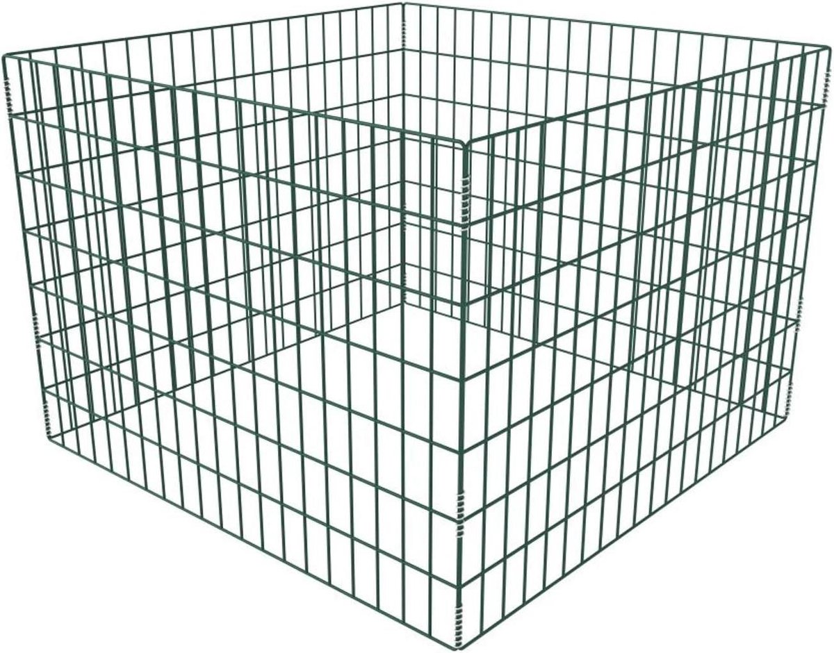 Compostbak Tuin - Composteerbak Net - Afval Verwerken - Corrosiebestendig Gepoedercoat - 100x100x70 cm - Zwart