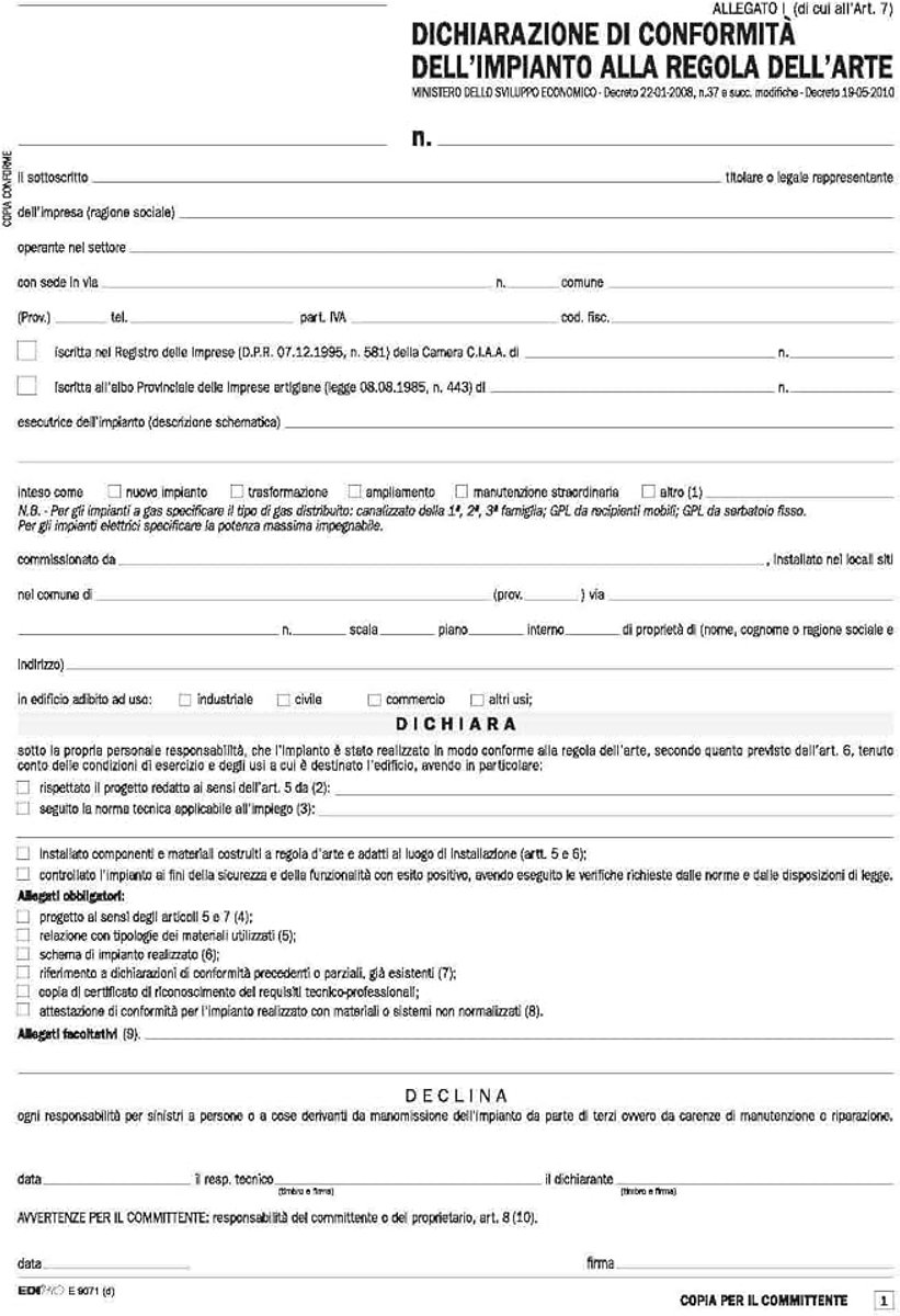 E9071 conformiteitsverklaring (bijlage I) installatoren, 5 kopie Snap F.To 9.9 x 17