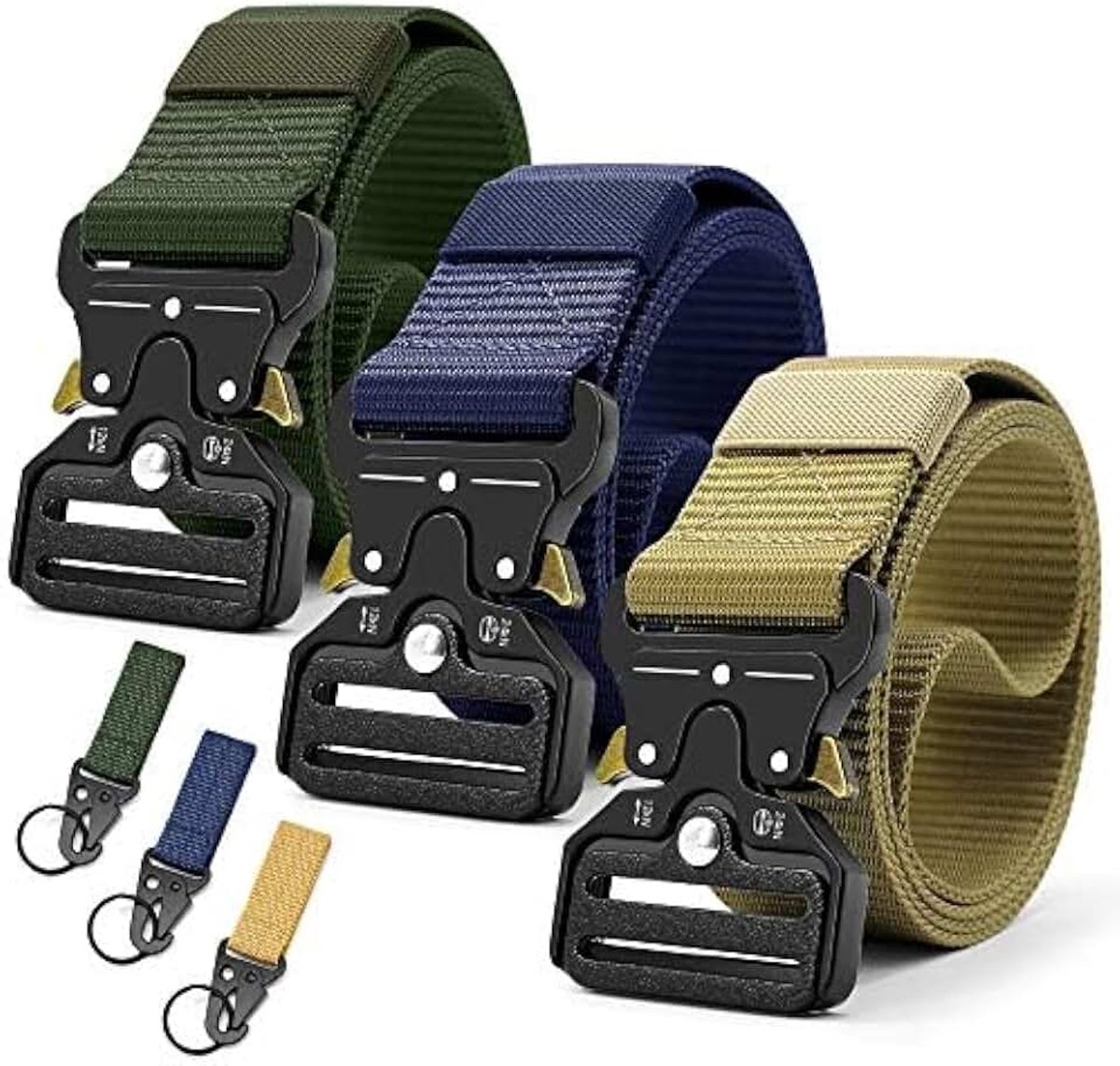 Taktischer Gürtel Herren Nylon Schnellverschluss Gürtel Herren 2er pack für Outdoor Arbeit Jagen