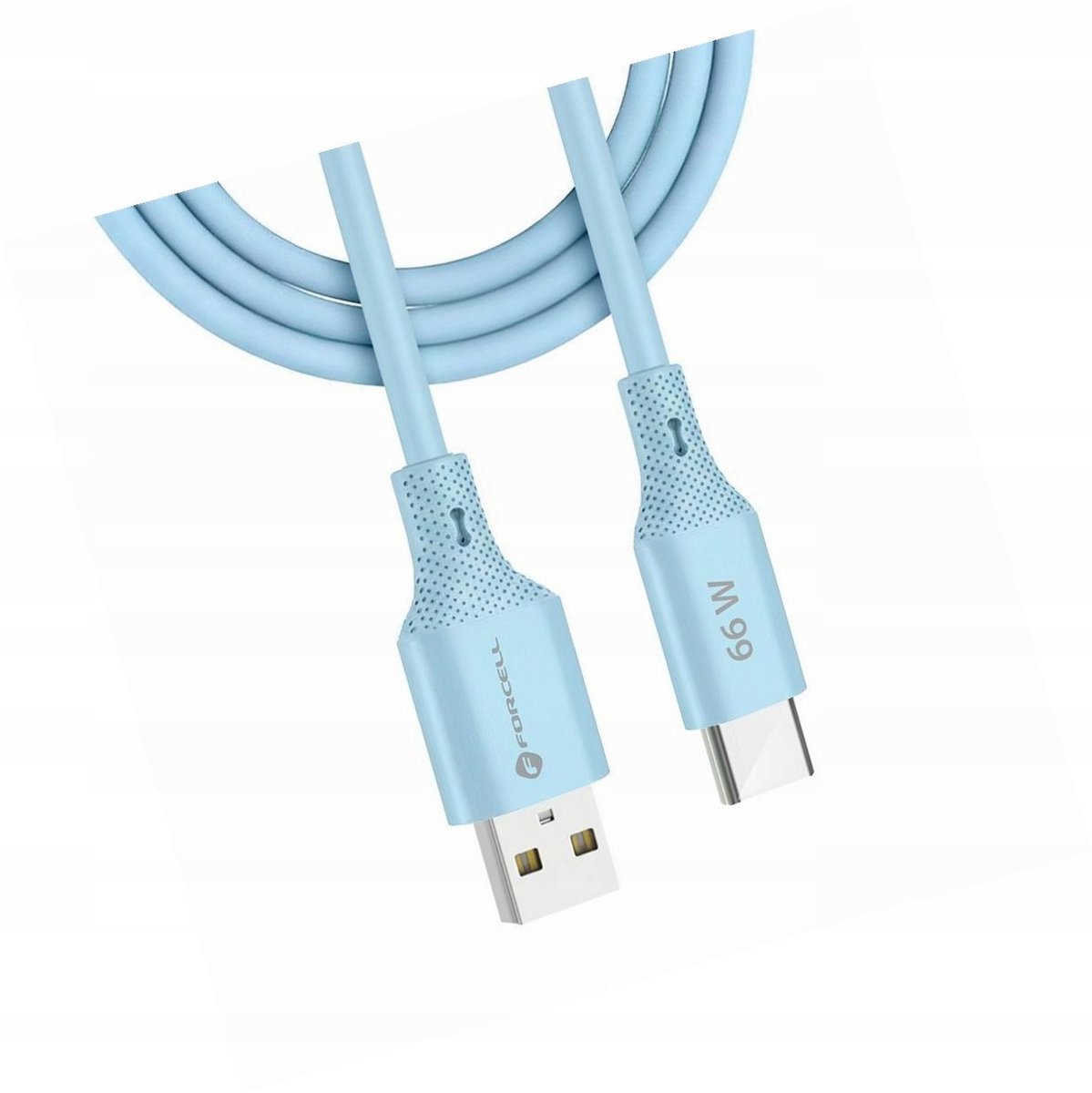 Forcell 66W USB-A naar USB-C Kabel 1m Blauw - Android Auto & Snel Laden