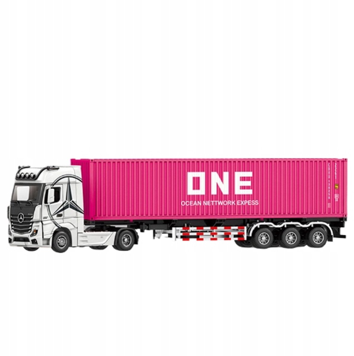 Mercedes-Benz Vrachtwagenaanhangwagen Speelgoed 1:24 - Roze