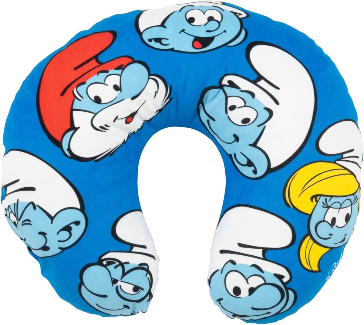 Labels De Smurfen - Reis-nekkussen comfortabel reiskussen nekkussen auto vliegtuig blauw