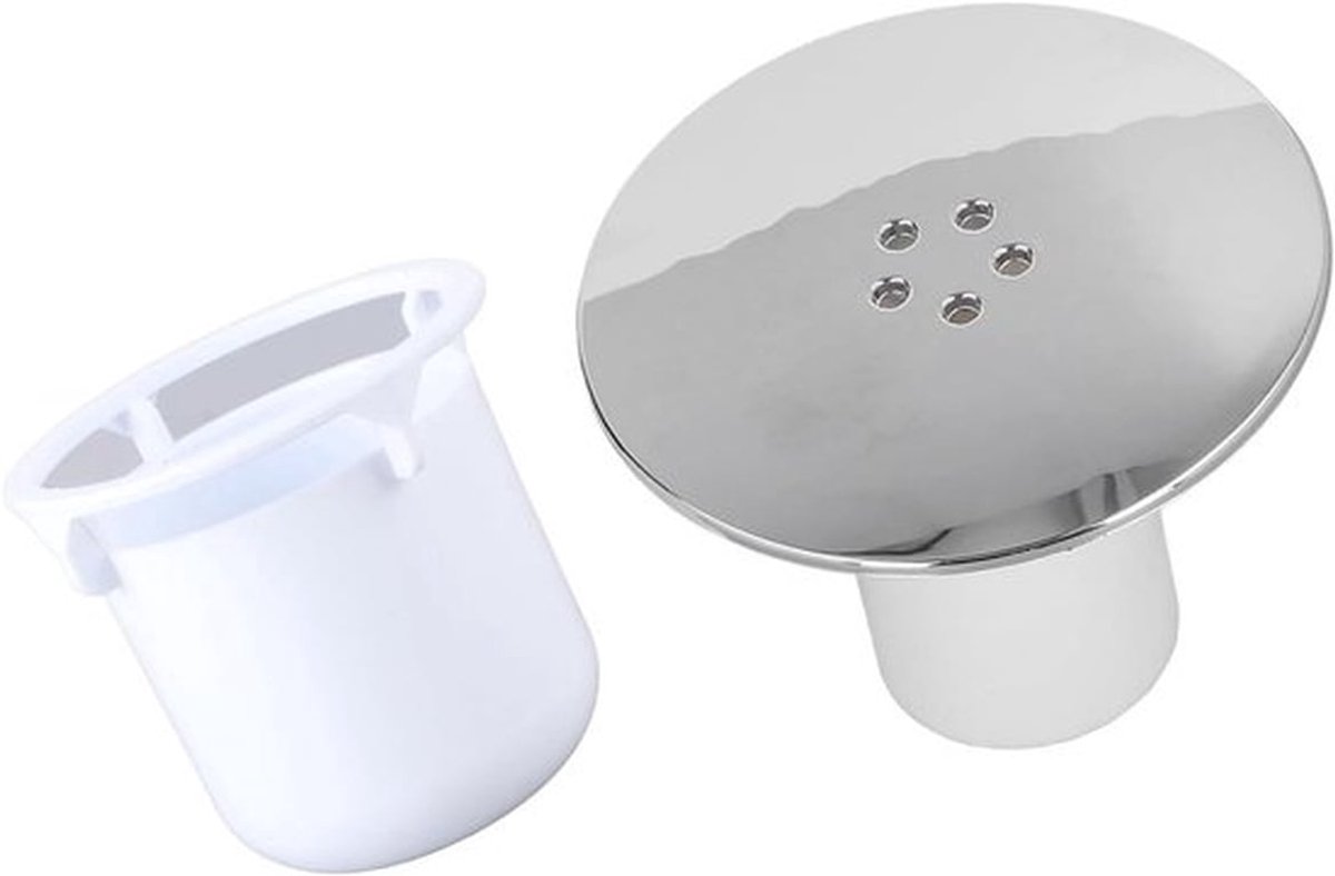 Doucheafvoerafdekking - Douchegootafdekking - Afvalval - Chromaatbehandeling - Snelle Stroom - Vervanging - Geschikt voor badkamers - Chroom Kleur