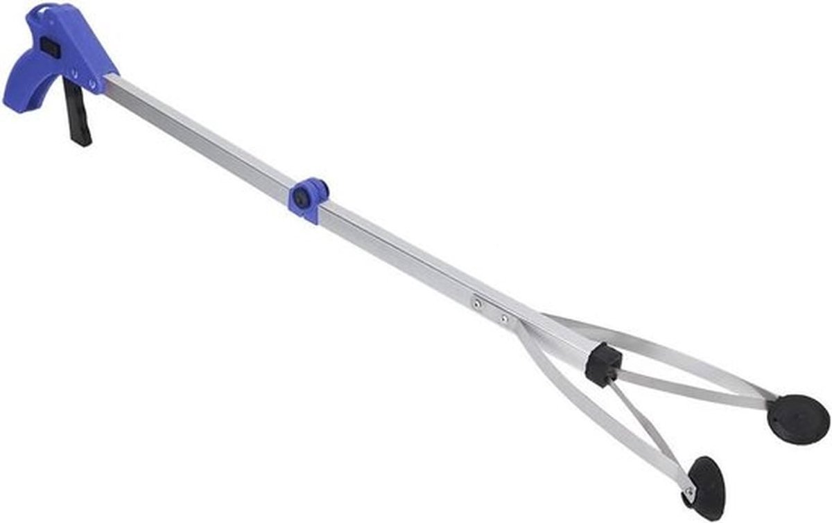 - Vuilnisplukker - Tuinbladeren - Opvouwbare Afvalgrijper - Blauw Handvat - Ouderen - Grijparmverlenging - Kattenbak - Gereedschap voor Afval oprapen