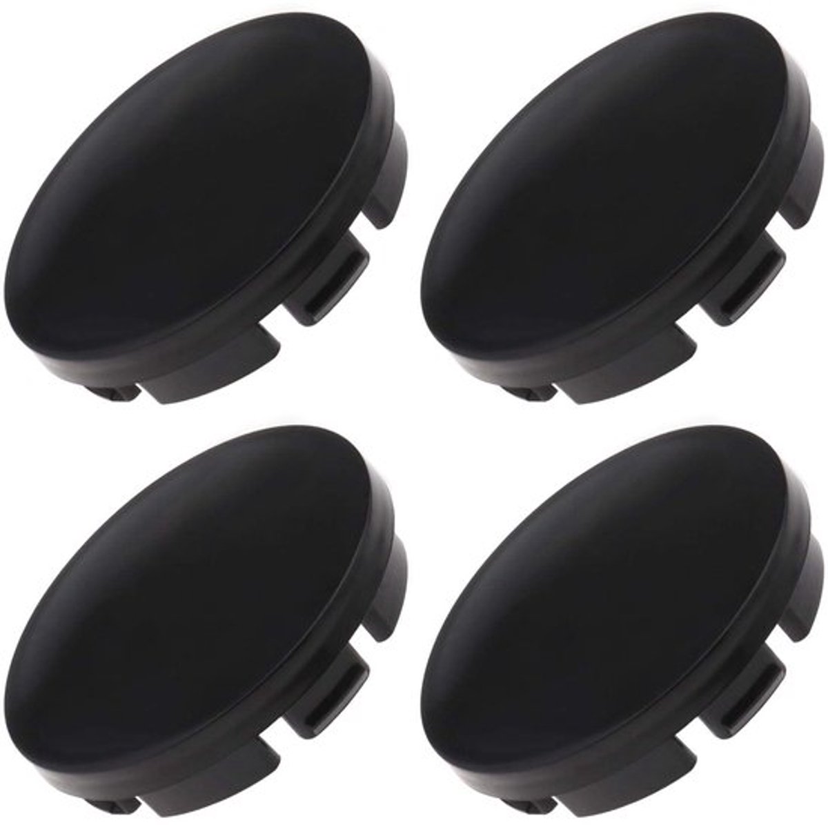 Wielnaafafdekkingen 4 Stuks - Zwart ABS - 56mm Buitendiameter - 53mm Binnendiameter - Voor/achter Hub Covers - Voertuig Vervangingsaccessoires - Wielnaafdeksels