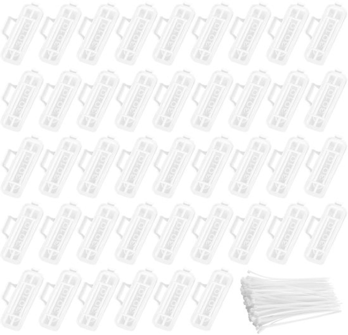 Kabeletiketten 100 stuks - Transparante Kabelbelettering - Waterdichte Kabelmarkers - Nylon Kabelbinders - Etiketteringsveld - Snelle Identificatie