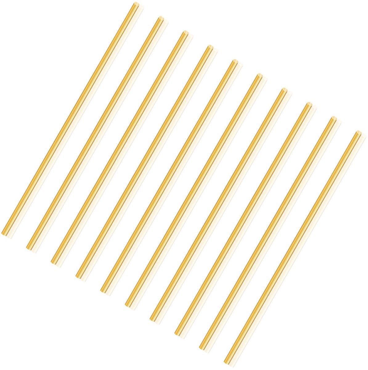 Staaf 1,5 mm x 100 mm, massieve ronde messing stangen voor doe-het-zelf handwerk (10 stuks)