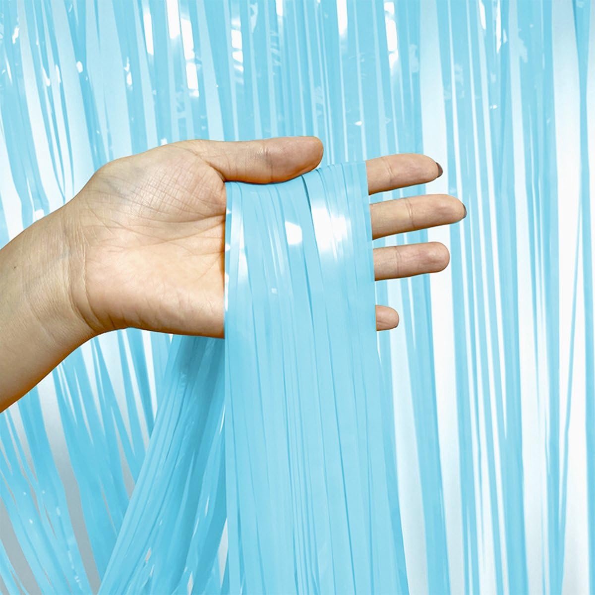 Gender Reveal Versiering Babyshower Deur Folie Gordijn Blauwe Versiering - 200 * 100 Cm