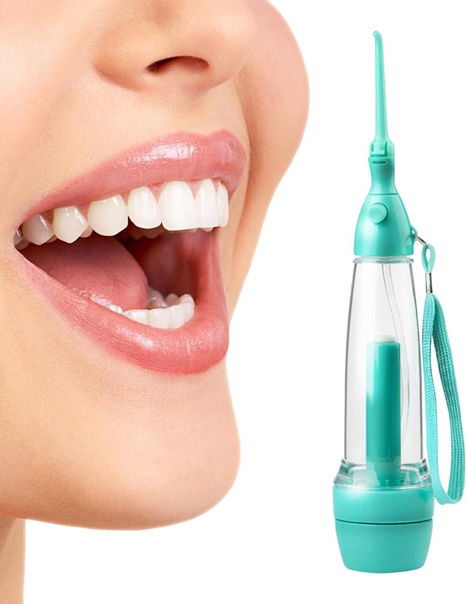 Handmatige Monddouche - Waterflosser - Tandvleesverzorging - Geen stroom nodig - 150 g - Wit
