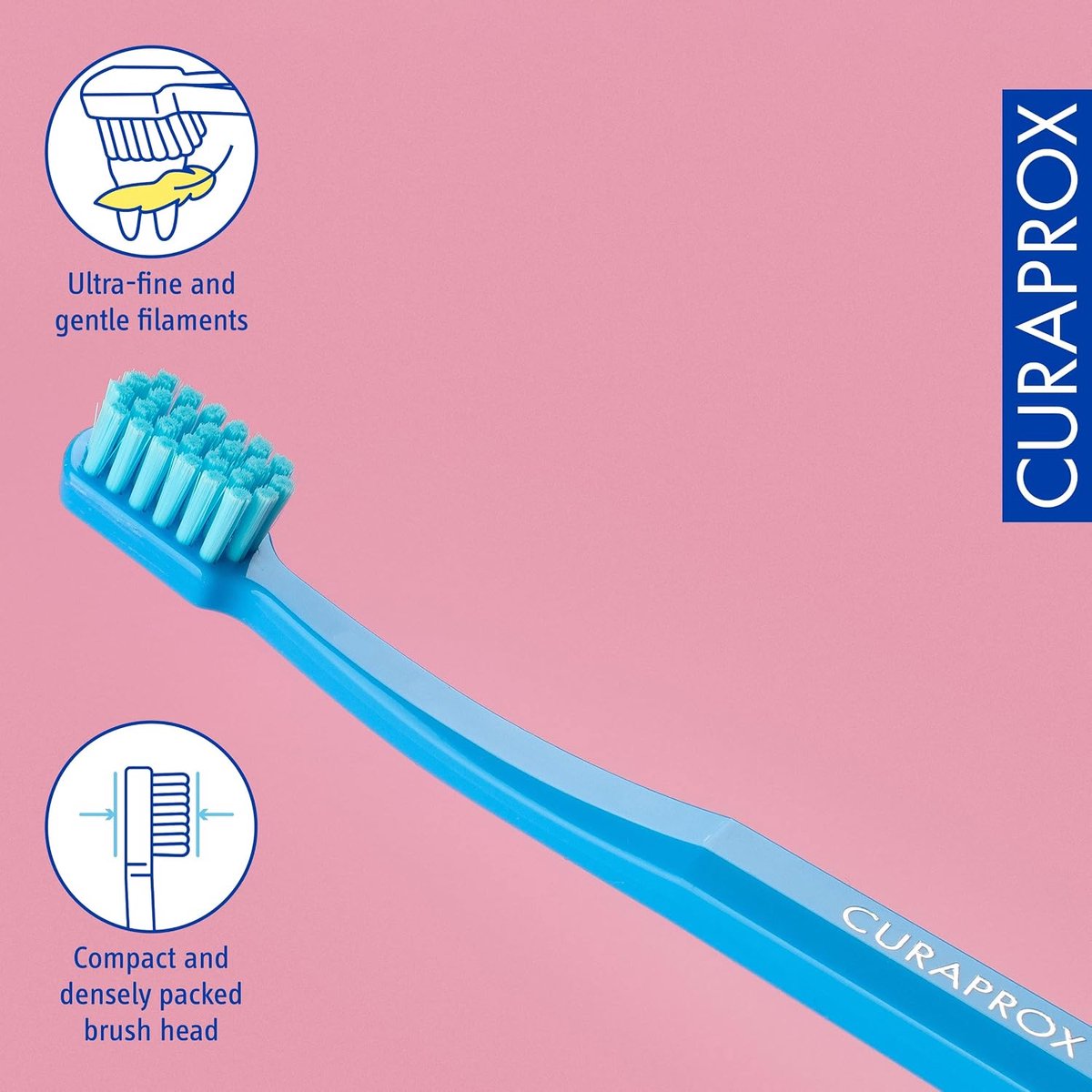 Kinder Tandenborstel - Zachte Borstel - Dagelijkse Mondverzorging - 5500 Fijne Filamenten - 9 g - Blauw