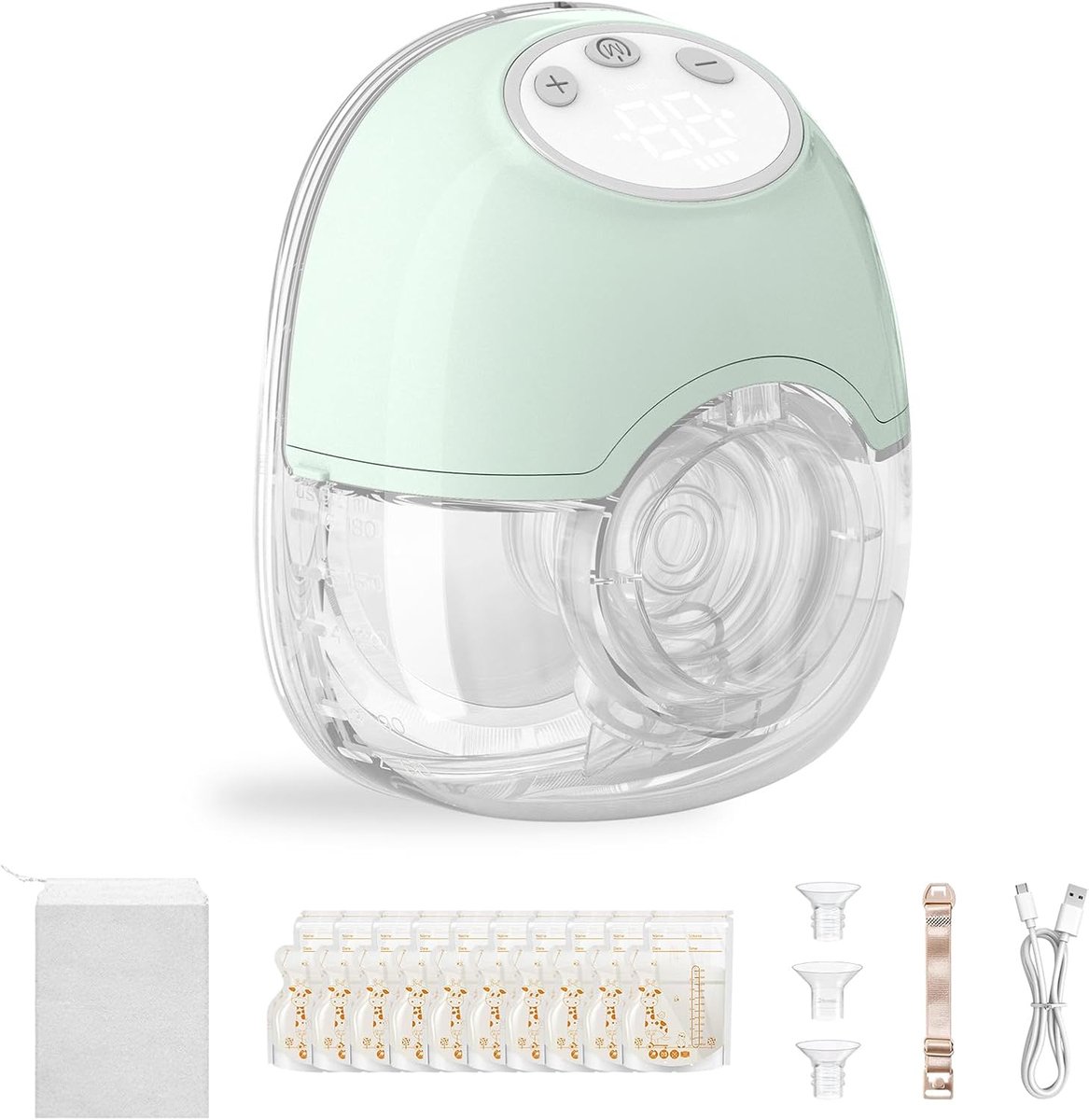 TOPCHANCES Hands-Free Breast Pump, Portable Breast Pump Electric 4 Modes 12 Levels, 45dB Ultra Silent Wireless Pump - ShopVlot