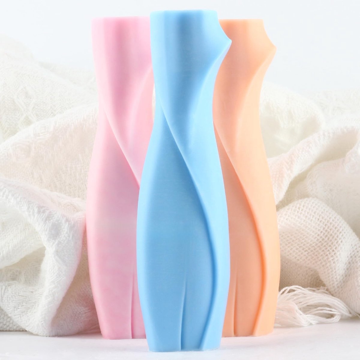 XIAOSHUI Bottle Candle Shape Flower Bottle Shape Flower Vases Candle Shapes Pillar Candle Molds Flower Vase Silicone - ShopVlot