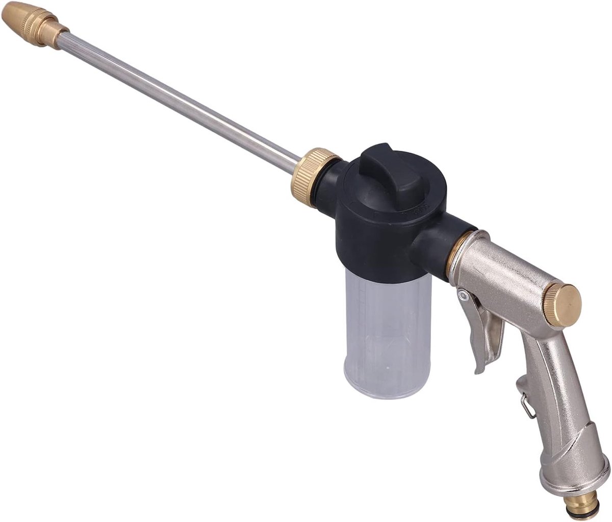 Foam Gun, Garden Foam Cannon, High Pressure Water Gun Garden Hose Wand Mouthpiece Sprayer Foam Washer Spray Cleaning - ShopVlot