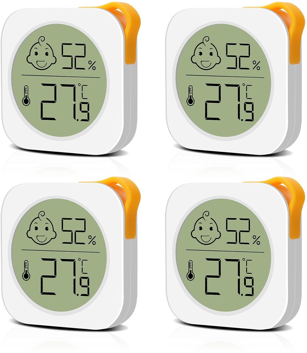 Humidity Meter Thermometer Indoor Mini LCD Display Digital Hygrometer Temperature Meter for Living Room, Bedroom - ShopVlot