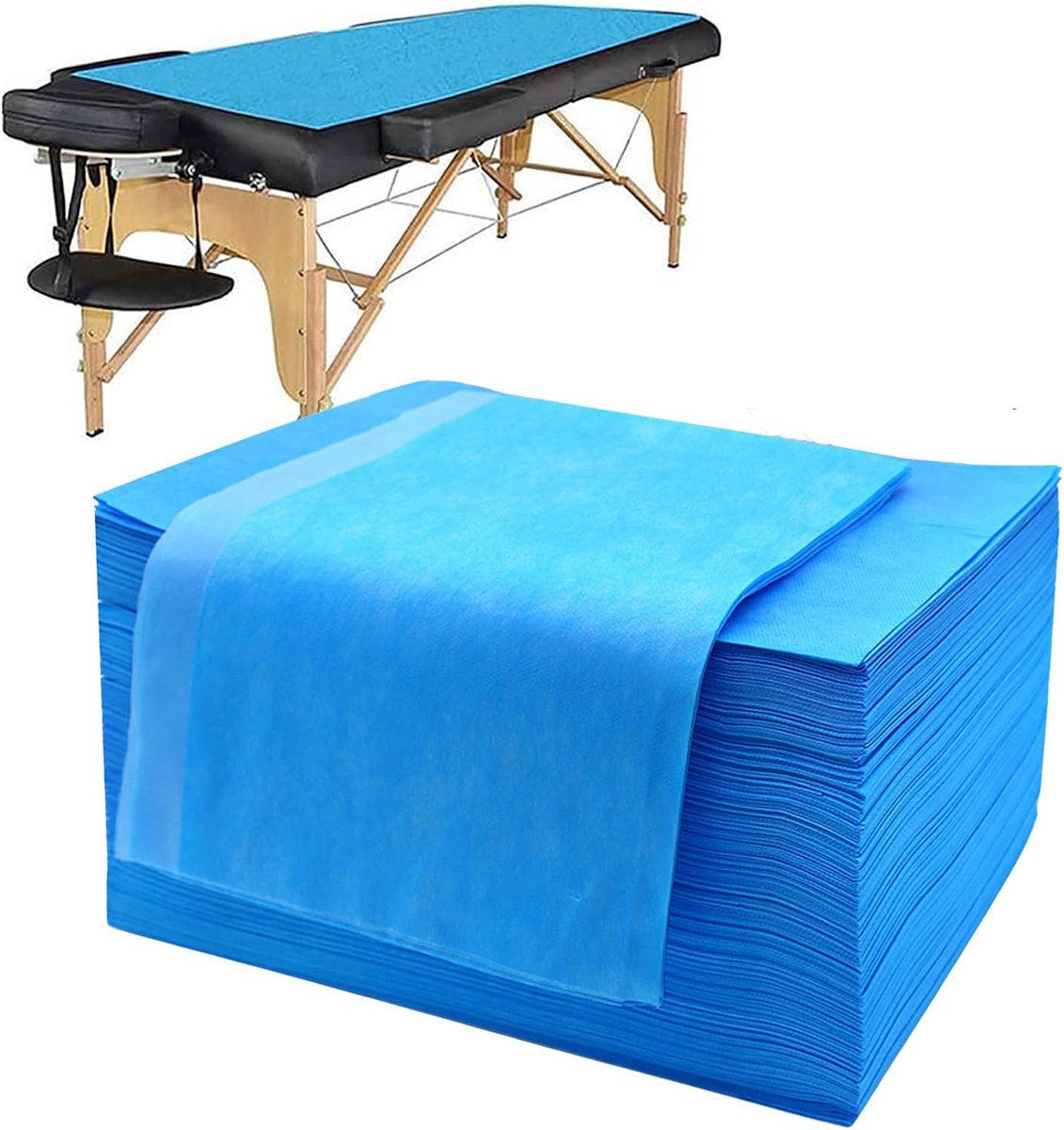 100Pcs Disposable Fitted Sheets, 80x180cm Disposable Bed Sheets for Massage Chair Nonwoven Disposable Sheet for Beauty - ShopVlot