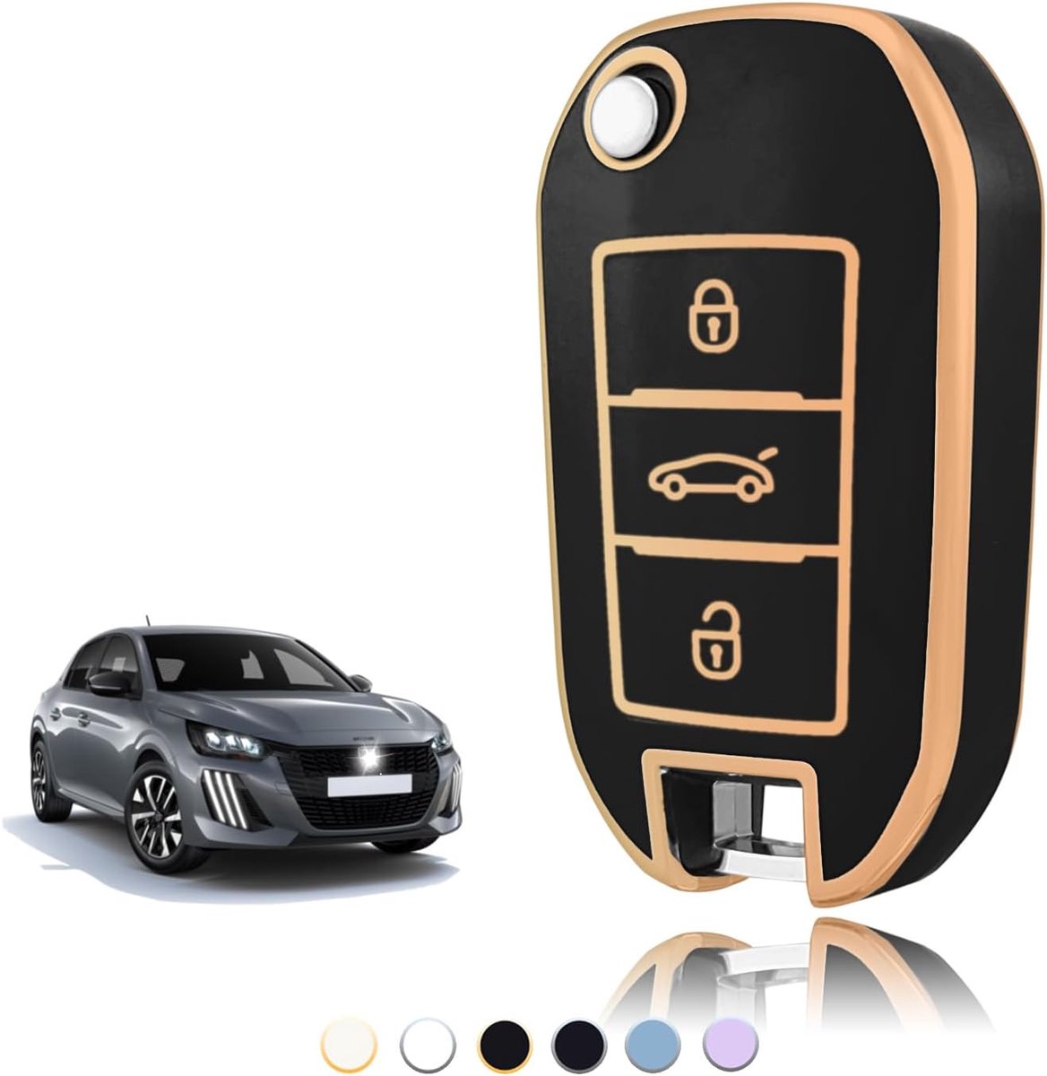 Key Case TPU, Car Key Cover Fit For Peugeot 208 308 508 2008 3008 Rifter Citroen C3 C4 Cactus Berlingo Picasso Xsara - ShopVlot