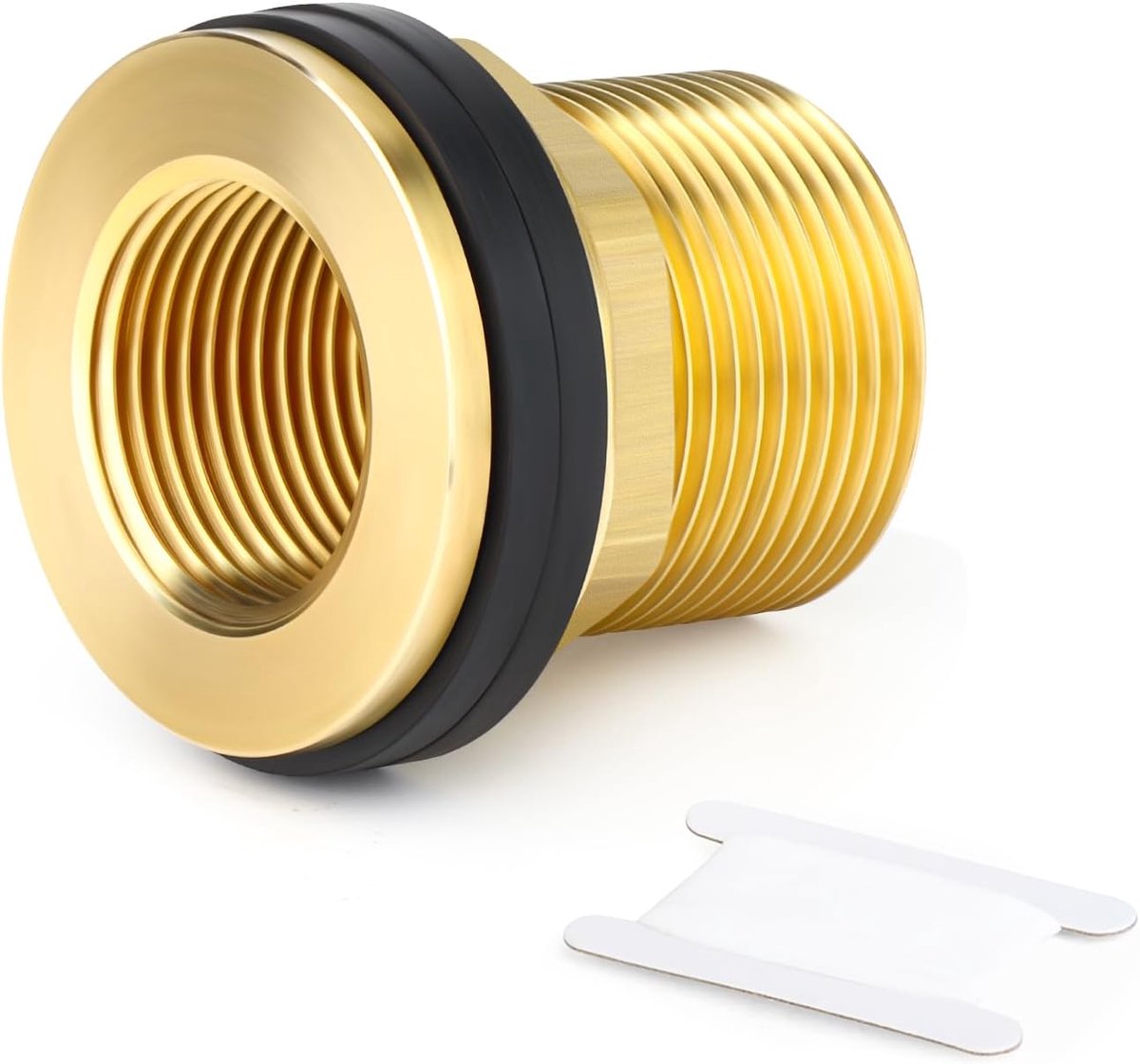 MEANLIN 1PCS Messing Doorvoertankfitting, 2" BSP Mannelijk naar 1-1/2" BSP Vrouwelijk Schroefdraad Watertankconnector - ShopVlot