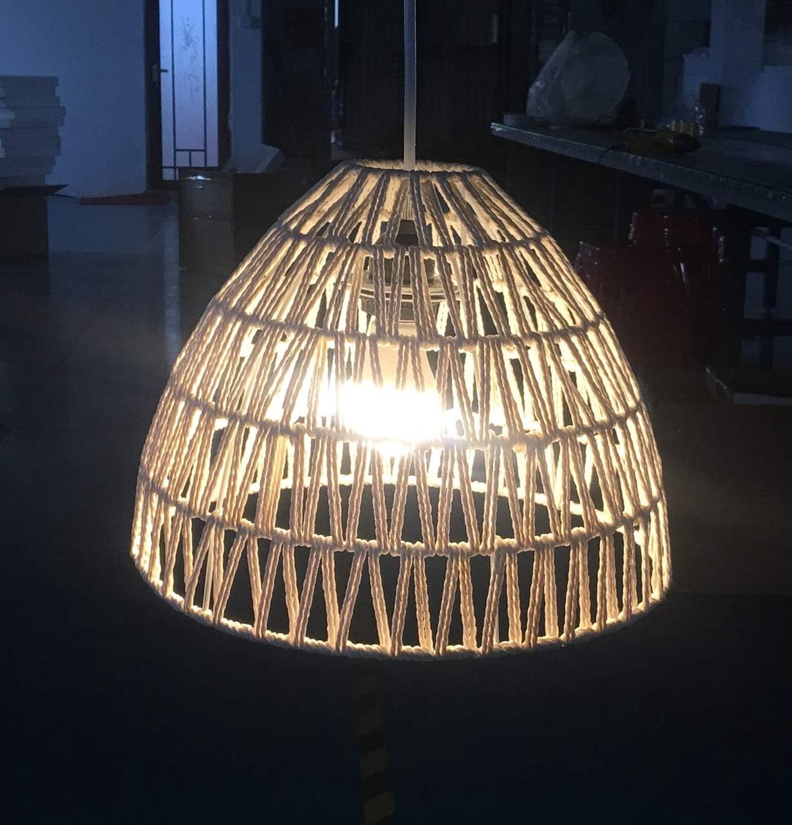 Jute Rope Pendant Light, Handmade, Natural, ⌀33 cm - ShopVlot
