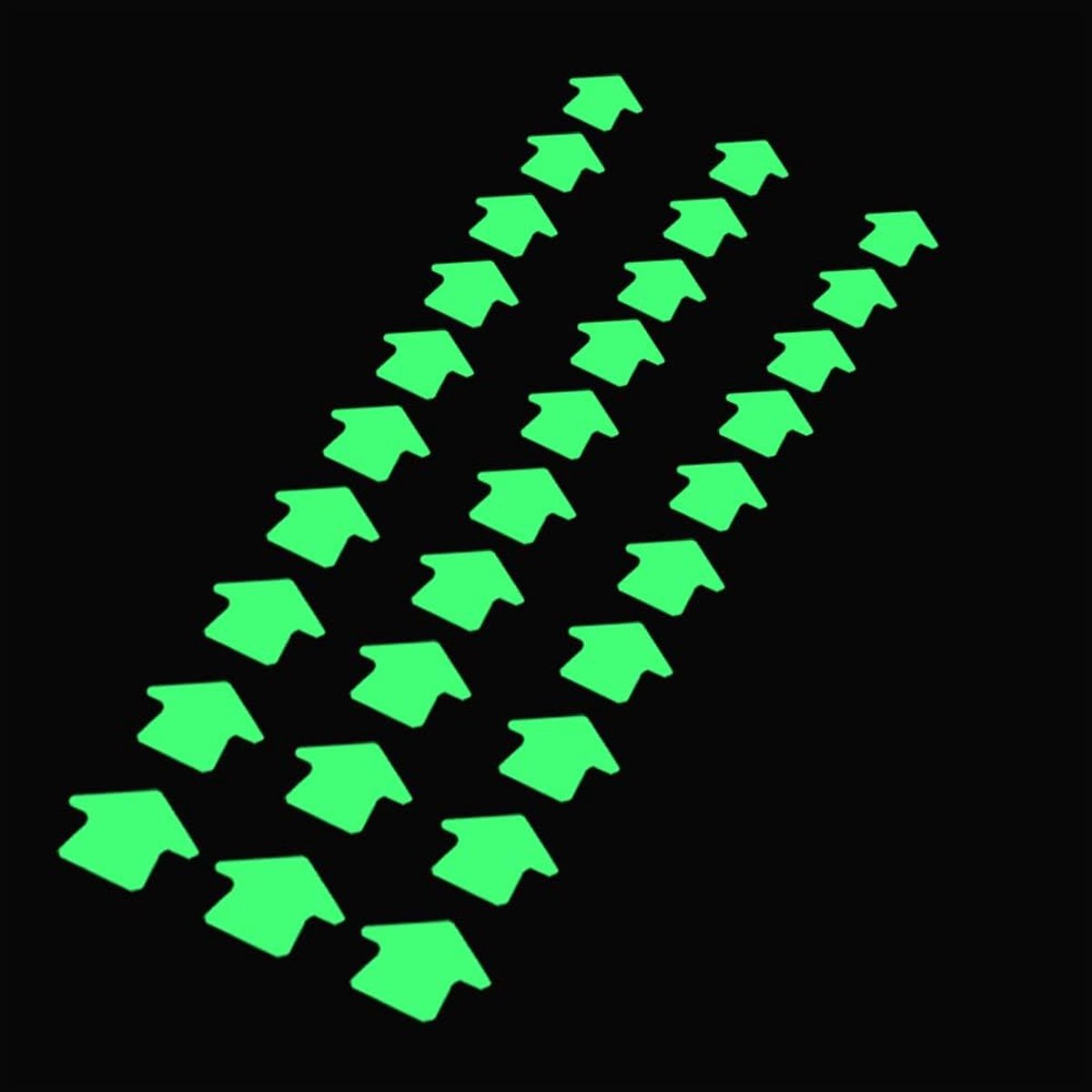Glow in The Dark Tape Arrow, 100 Luminous Arrow Stickers on a Roll, Suitable for Switches, Walls, Paths, Remote - ShopVlot