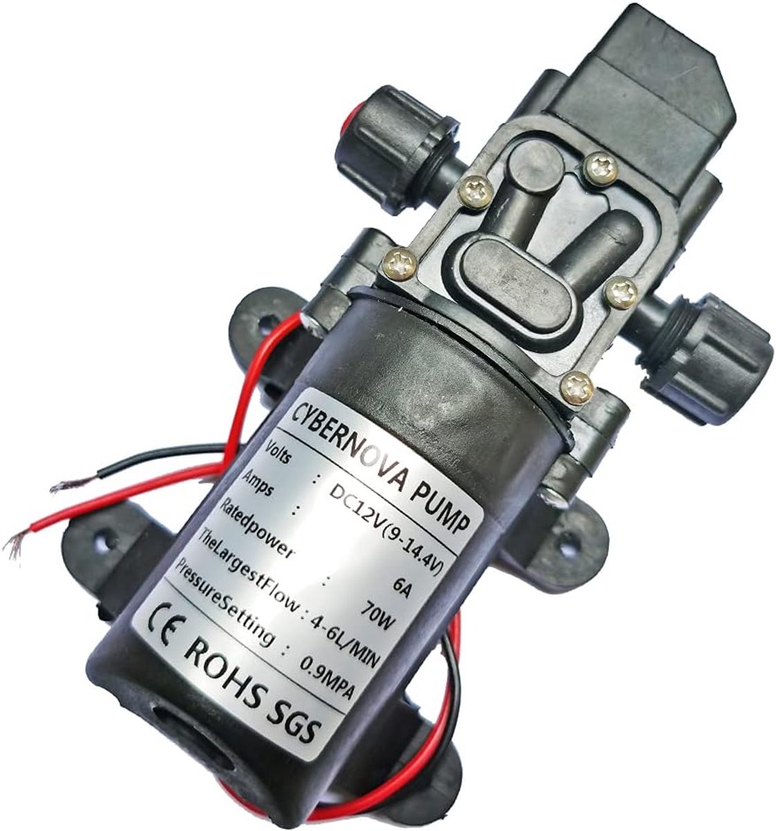 CYBERNOVA DC12V 131 PSI High Pressure Water and Water Start Pump Caravan/Boat/VR/Garden (4L-6L/min) - ShopVlot