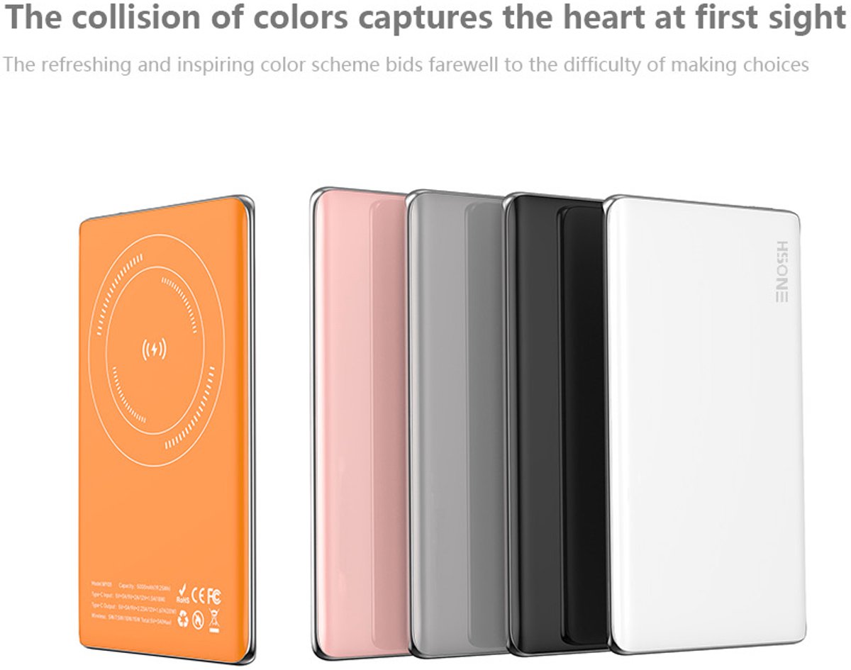 Ultra Slank Aluminium Magnetische Draadloze Powerbank 5000mAh / 10000mAh –Snellader-Fast Charging, Led Display, Portable, Ultra Slim 7MM 22.5W Snelladen – 15W MagSafe Draadloos – FS Power Pack Aluminium – Telefoonstandaard – Pink — cadeau in Elektronica - foto 5