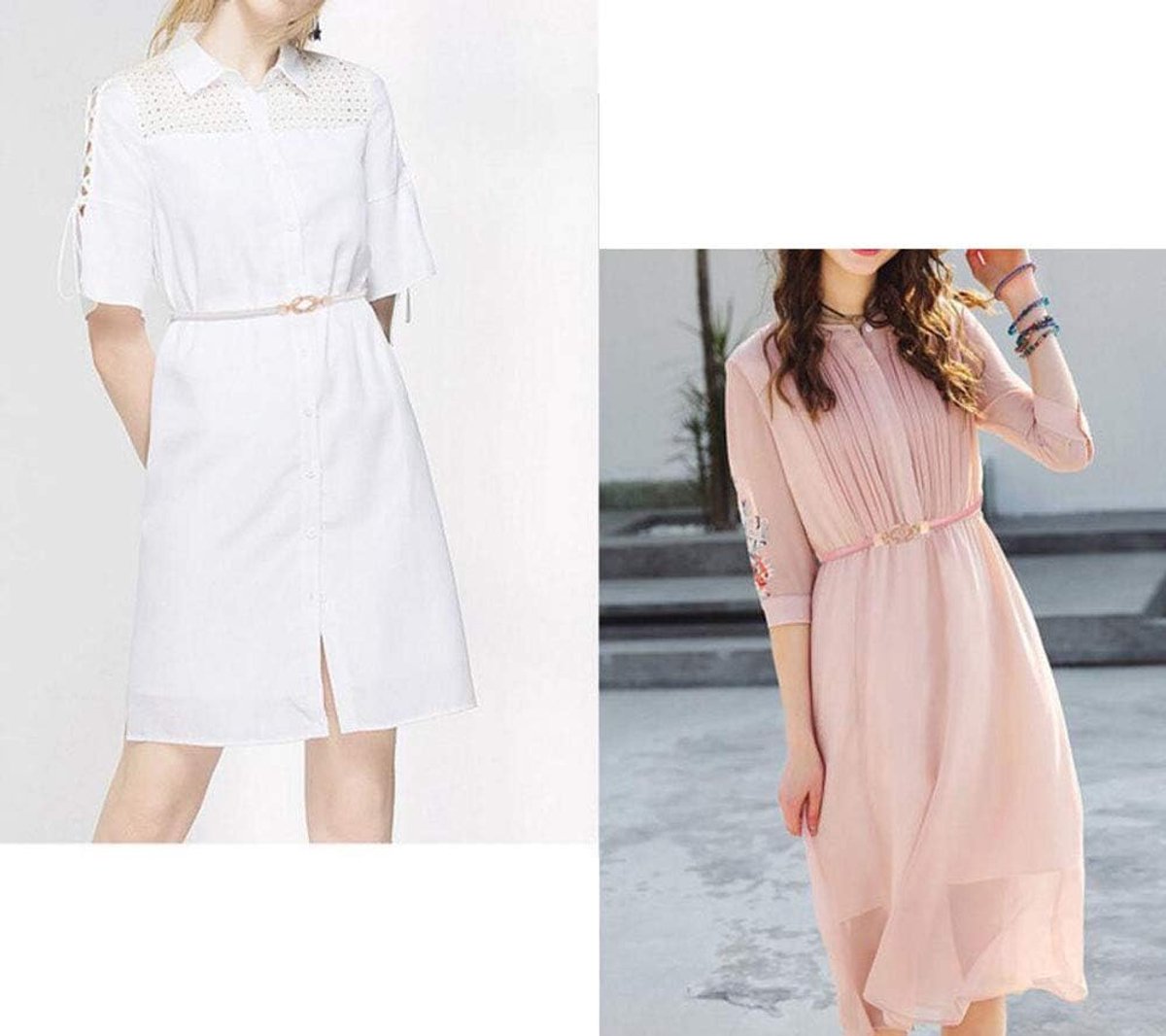 Ladies Thin Waistband Adjustable Strap Girls Leather Strap For Dresses, White - ShopVlot