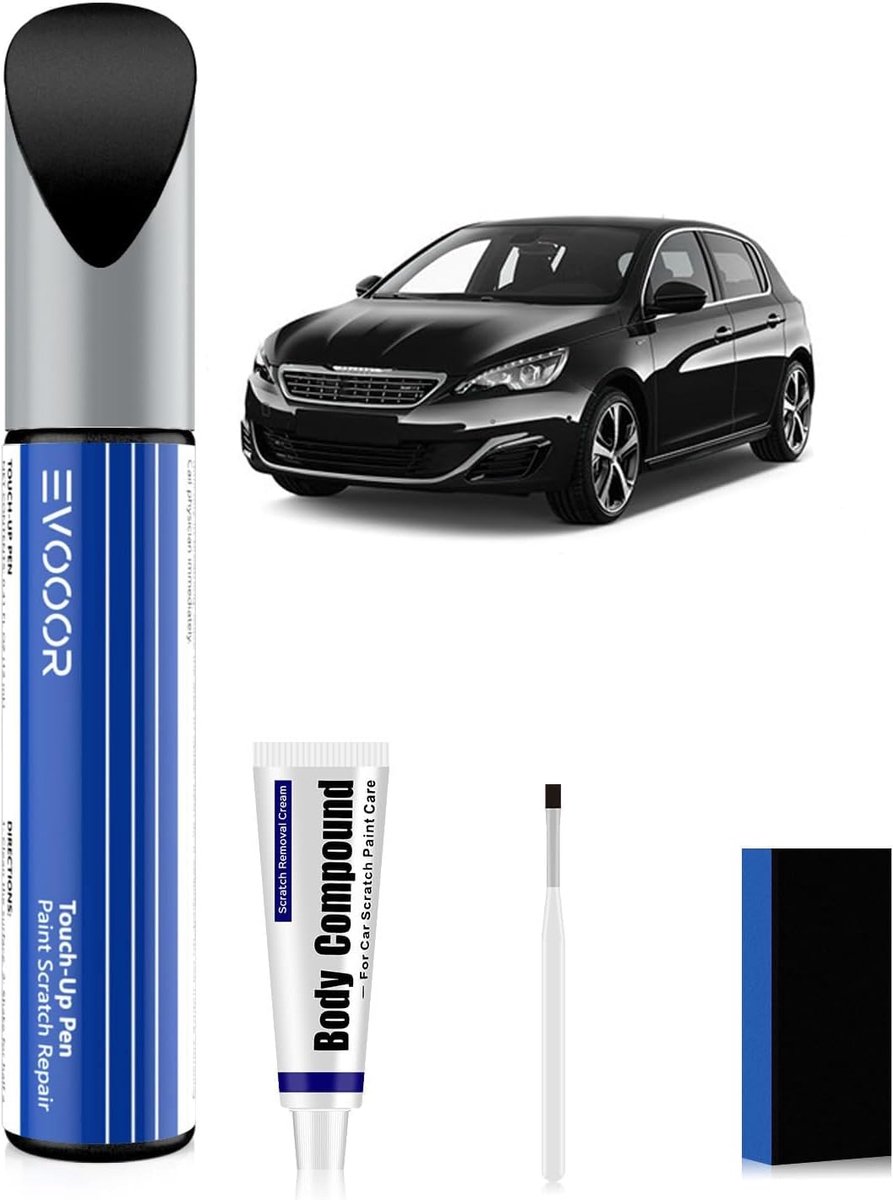 Autolak reparatieset - krasverwijderaar - kleurafstemming - eenvoudig te gebruiken voor Peugeot - ShopVlot