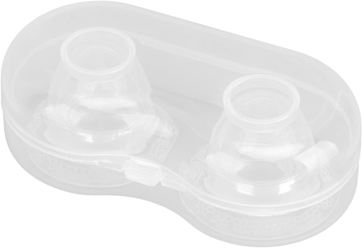 Silicone Nipple Corrector Set 2Pcs for Breastfeeding - Soft Nipple Suckers for Reverse and Flat Nipples, Transparent - ShopVlot
