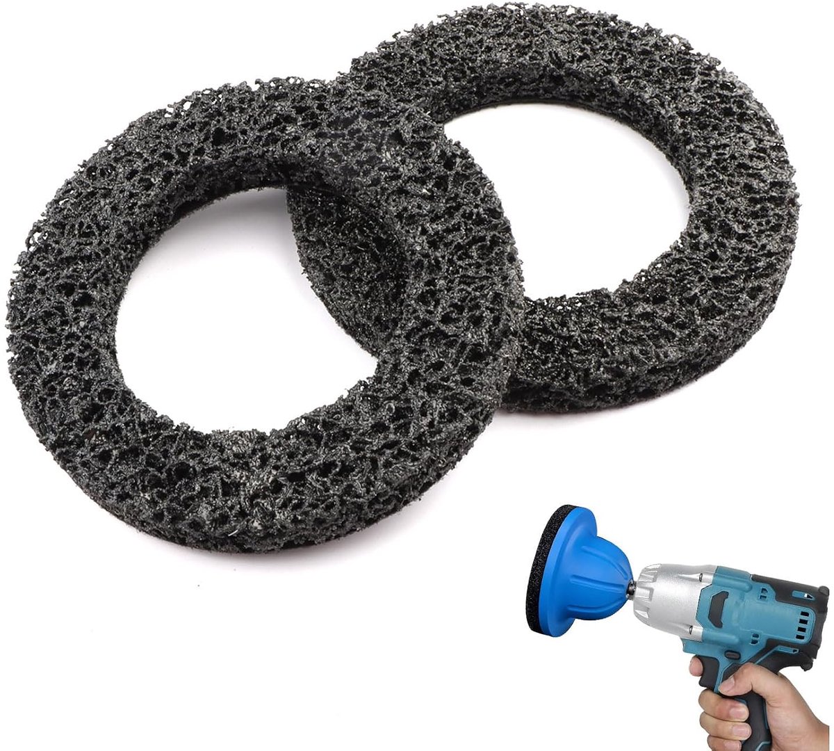 2 x Replacement Wheel Hub Grinder Discs Diameter 90 x 150 mm Wheel Hub Brush, Multitool Sanding Attachment, Cleaning - ShopVlot
