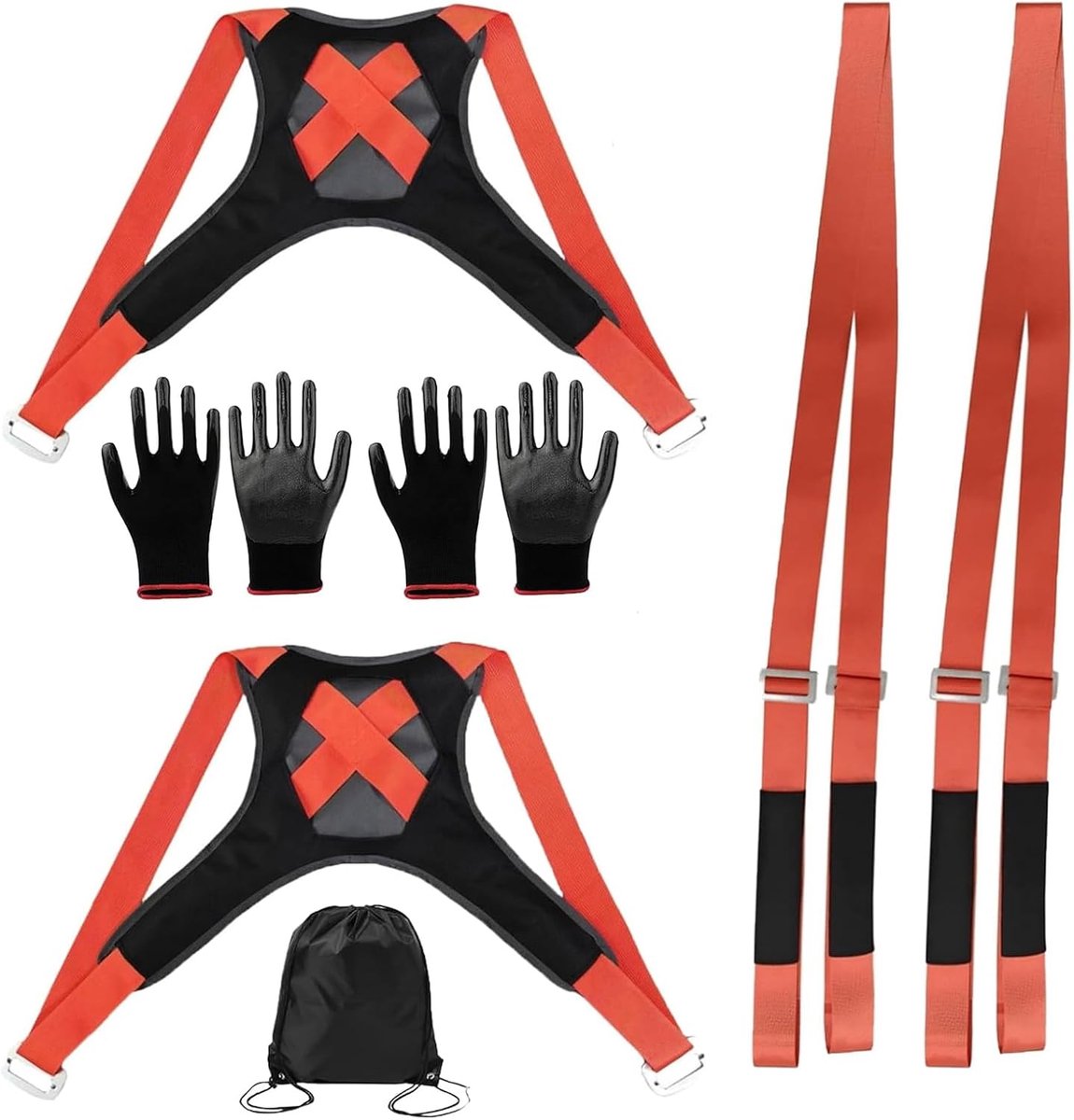 Kottwca Carry Straps for 2 People, Kit for Moving Furniture and Appliances, Load Capacity 400 kg, Carrying Strap for - ShopVlot