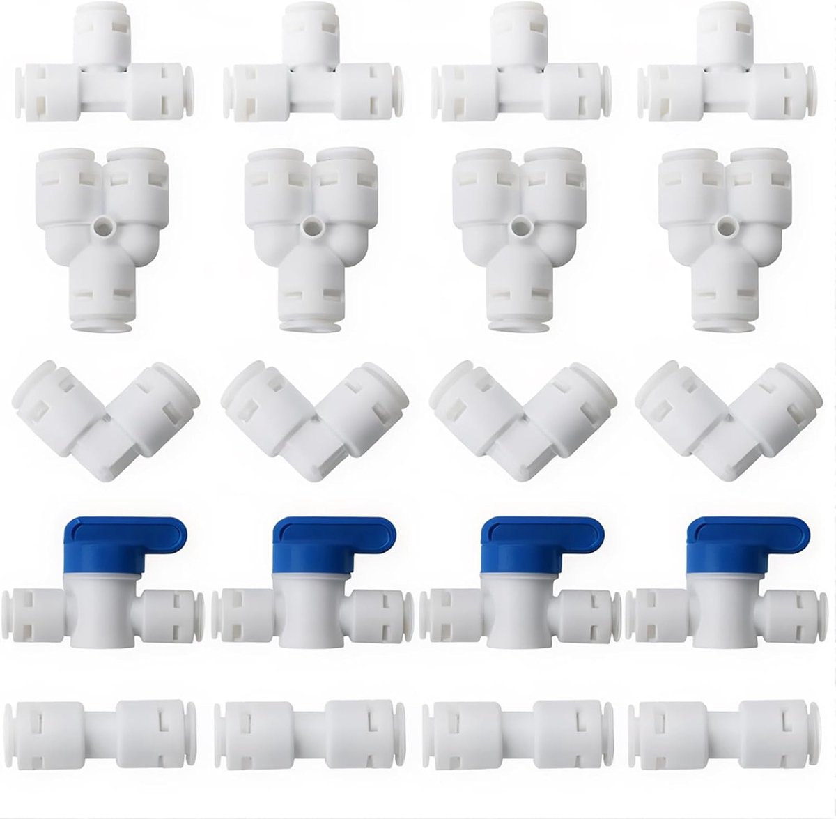 CESFONJER Water Supply Line, Universal Connection Kit, RO Water Filter Fitting 1/4 Inch (6mm), Pushfit Straight Plug - ShopVlot