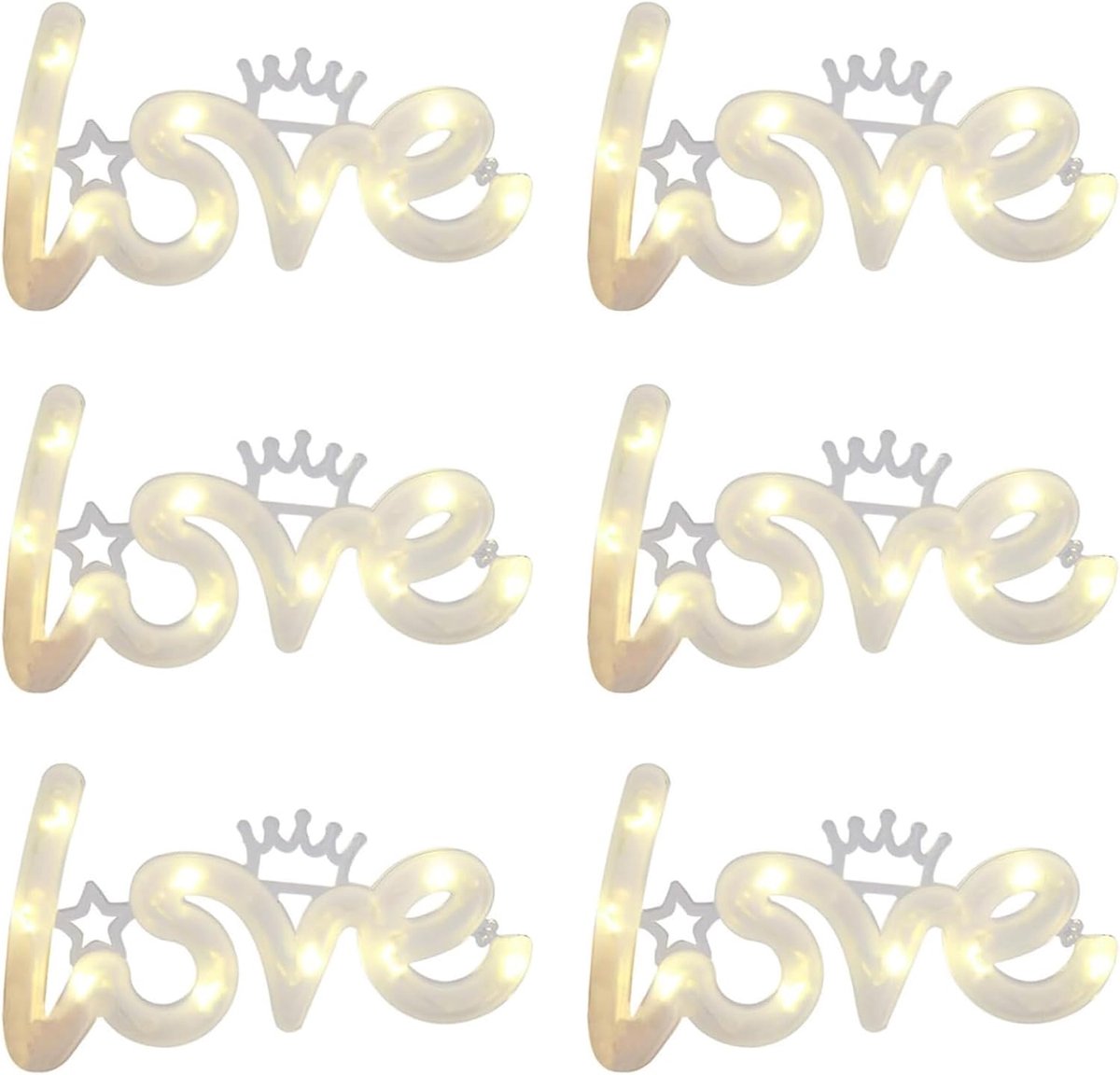 Koboko LED Love Decoratieve lamp (6 stuks) - ShopVlot