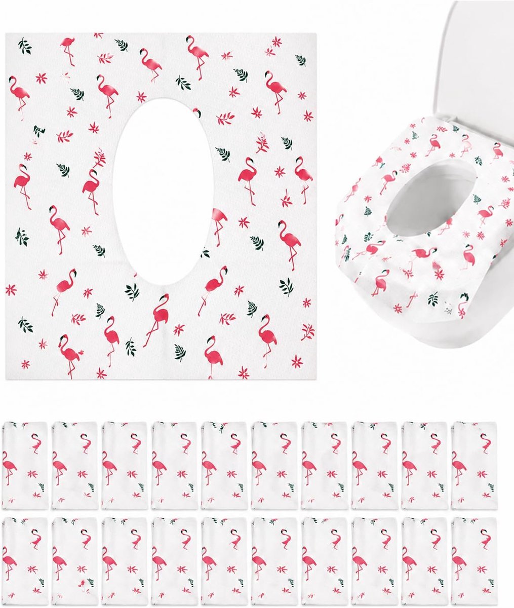 20 wegwerp-wc-deksels, waterdicht, afzonderlijk vacuüm verpakt, universeel toiletdeksel voor reizen, hotel, kinderen - ShopVlot