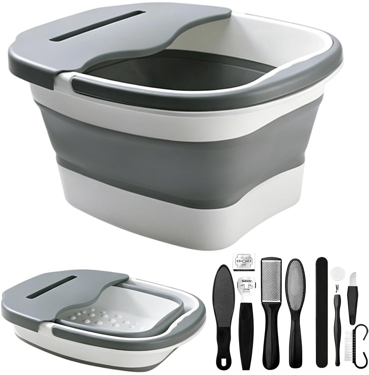 Solidchoice - 10-in-1 Opvouwbaar Voetenbad met Massagefunctie