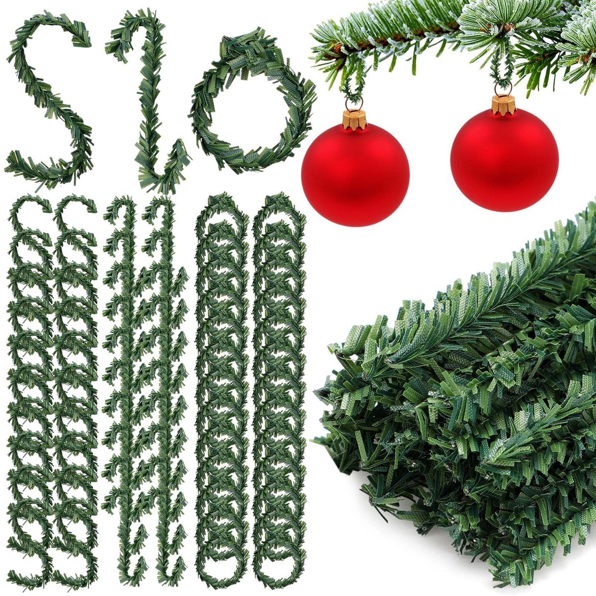Solidchoice - 100 Stuks Kerstboom Haken voor Ornamenten
