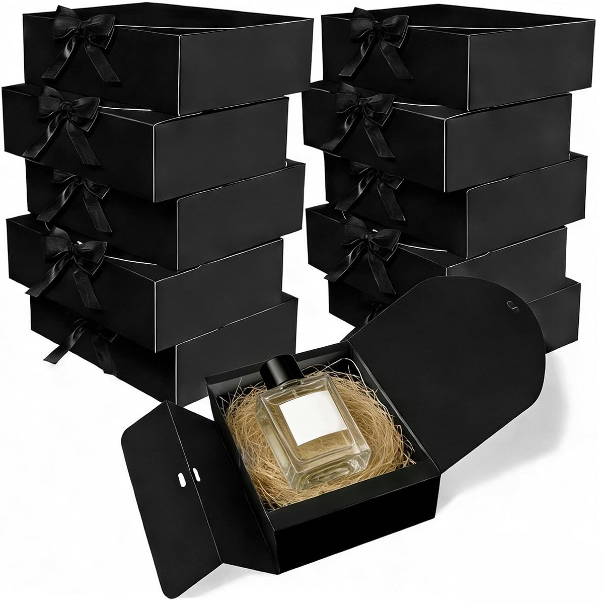 Solidchoice - Set van 10 Cadeauboxen met Deksel 16.5 x 16.5 x 2 cm