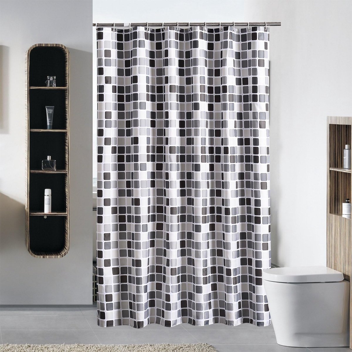 Douchegordijn 200 x 240 cm - polyester - schimmelwerend - waterafstotend - ShopVlot