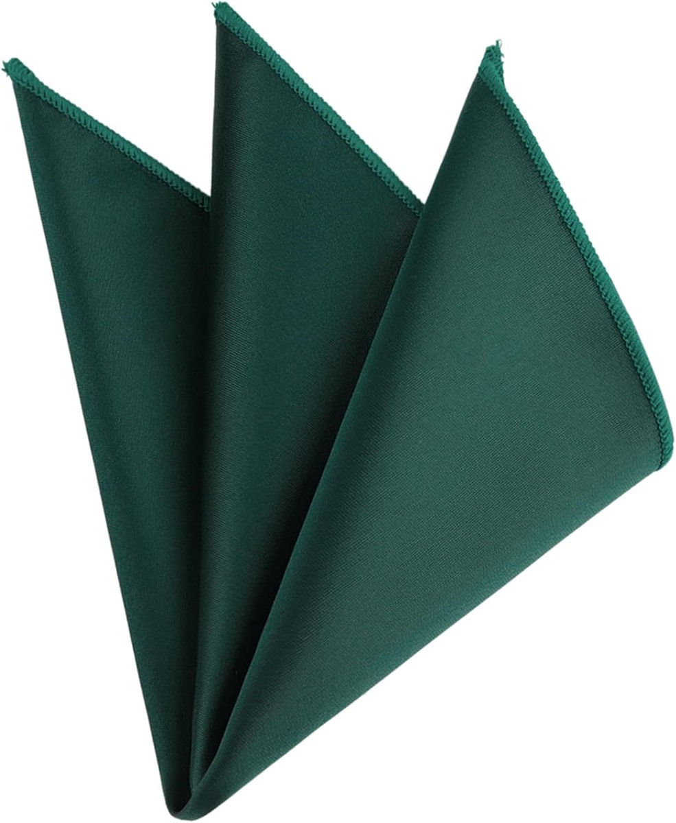 Herenzakdoek 9 x 9 Inch - Donkergroen - Zacht en Glanzend - Ideaal voor Bruiloften - ShopVlot