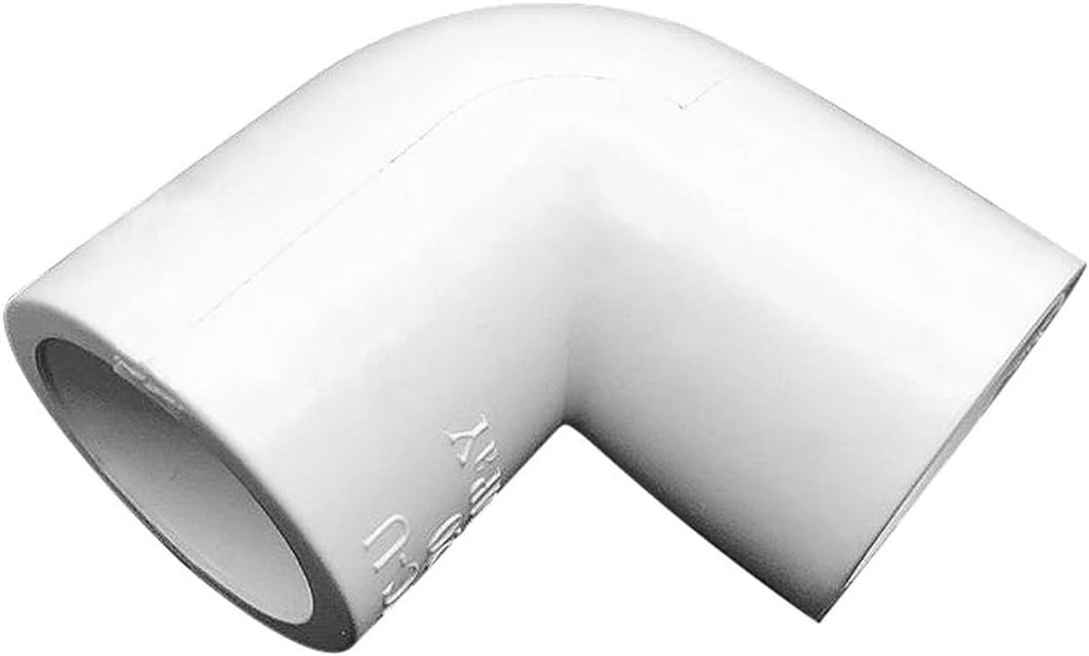 90 graden bocht 40mm - PVC - wit - voor waterleidingen - ShopVlot