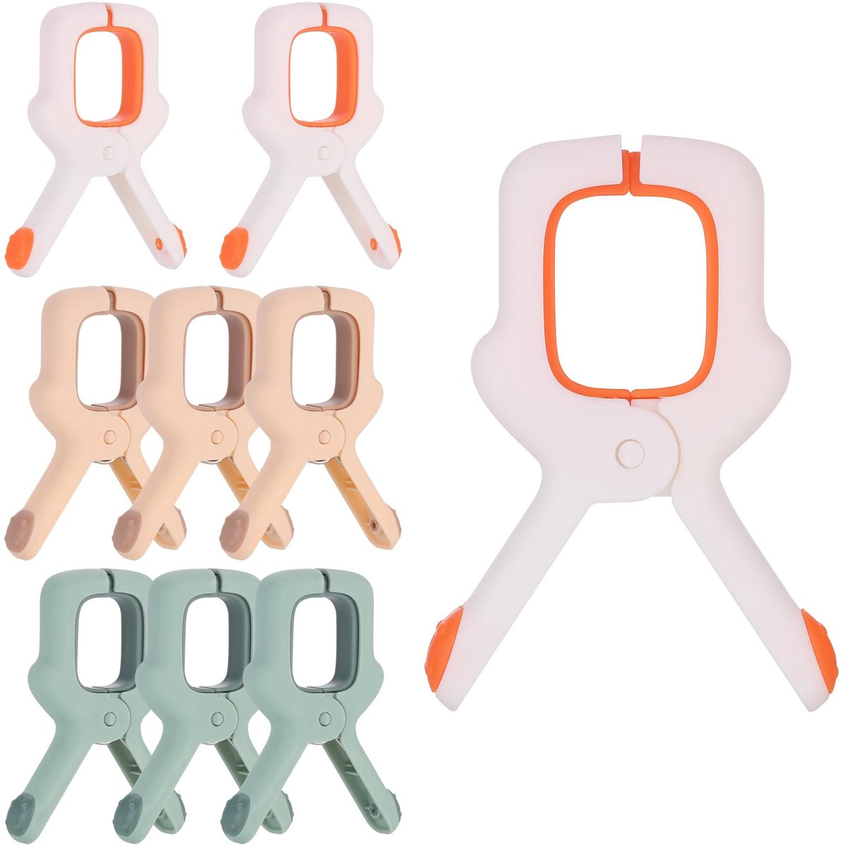 Solidchoice - Set van 9 Strandhanddoek Klemmen voor Zonbedden