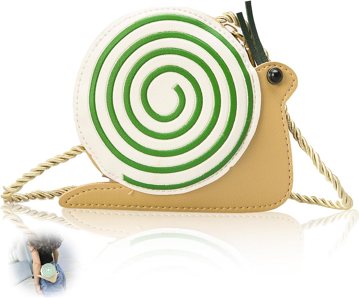 Kinderen crossbody tas - schattig slakkenontwerp - PU-leer - waterdicht - ideaal voor uitstapjes - ShopVlot