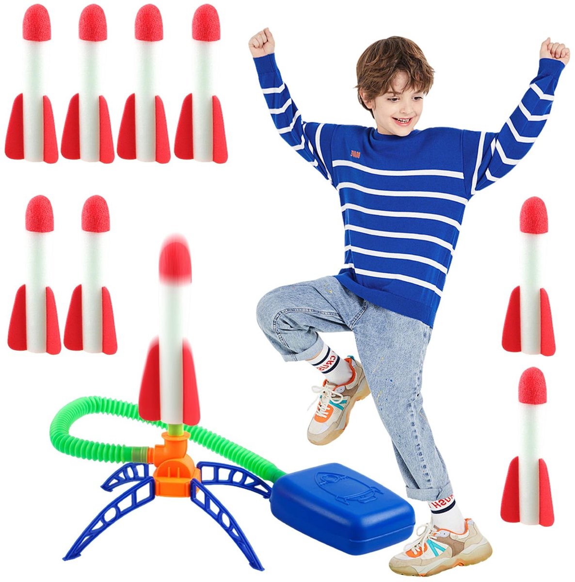 Solidchoice - Set van 9 Raketspeelgoed voor Buitenplezier