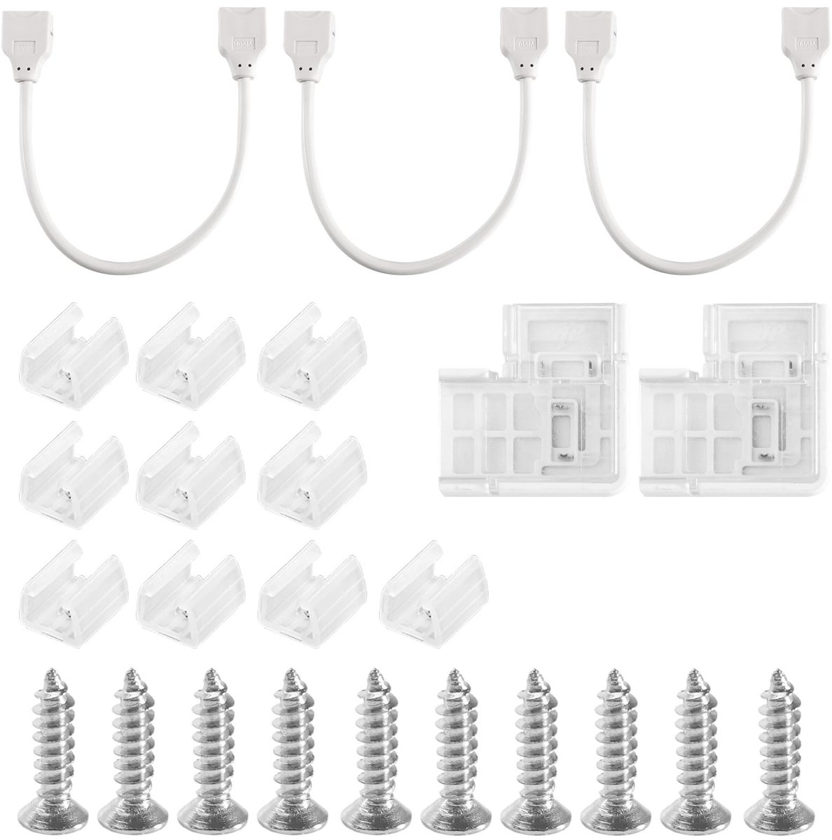 Solidchoice - LED Strip Connector Set met Hoekstukken en Bevestigingsclips