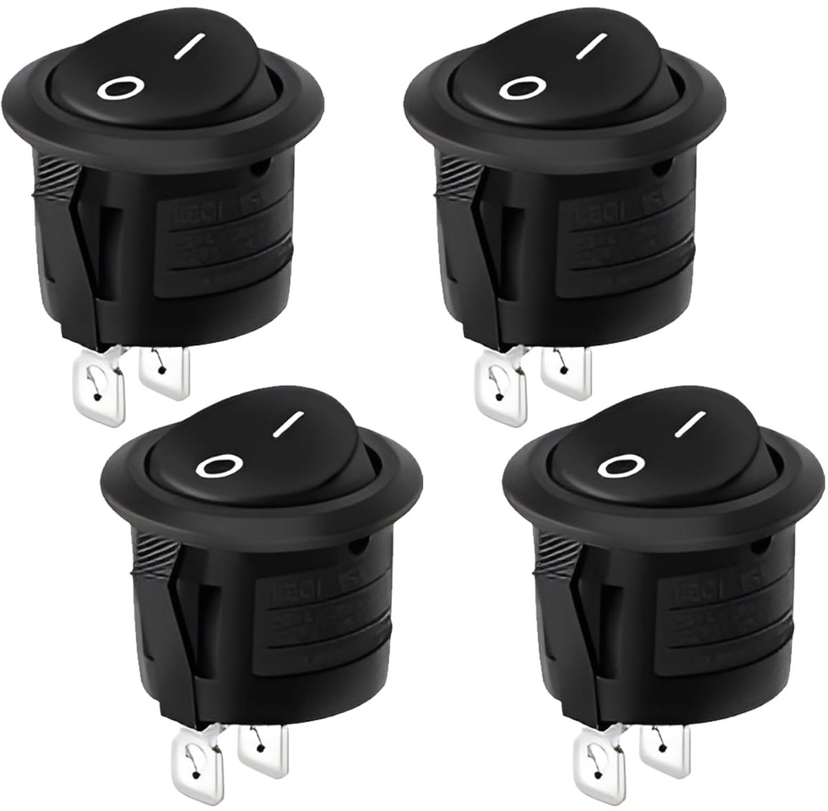 Rocker Switch 20mm - Rond Zwart - 2-Pin On/Off - Ideaal voor Auto en Boot - ShopVlot