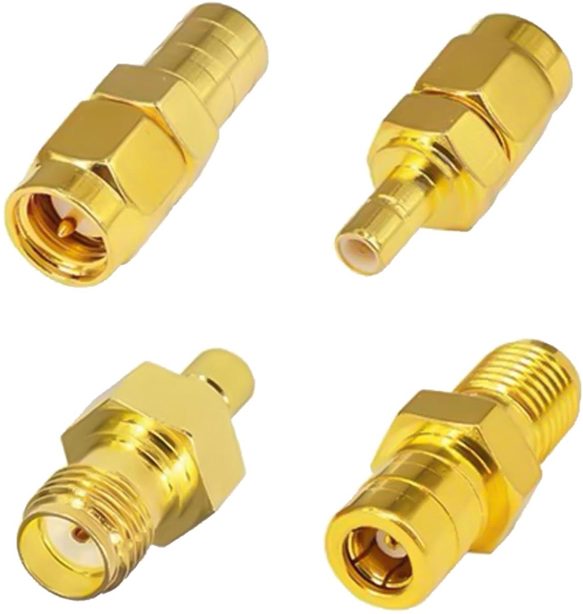 Solidchoice - 4 Stuks SMA naar SMB Adapters voor DAB Radio en GPS