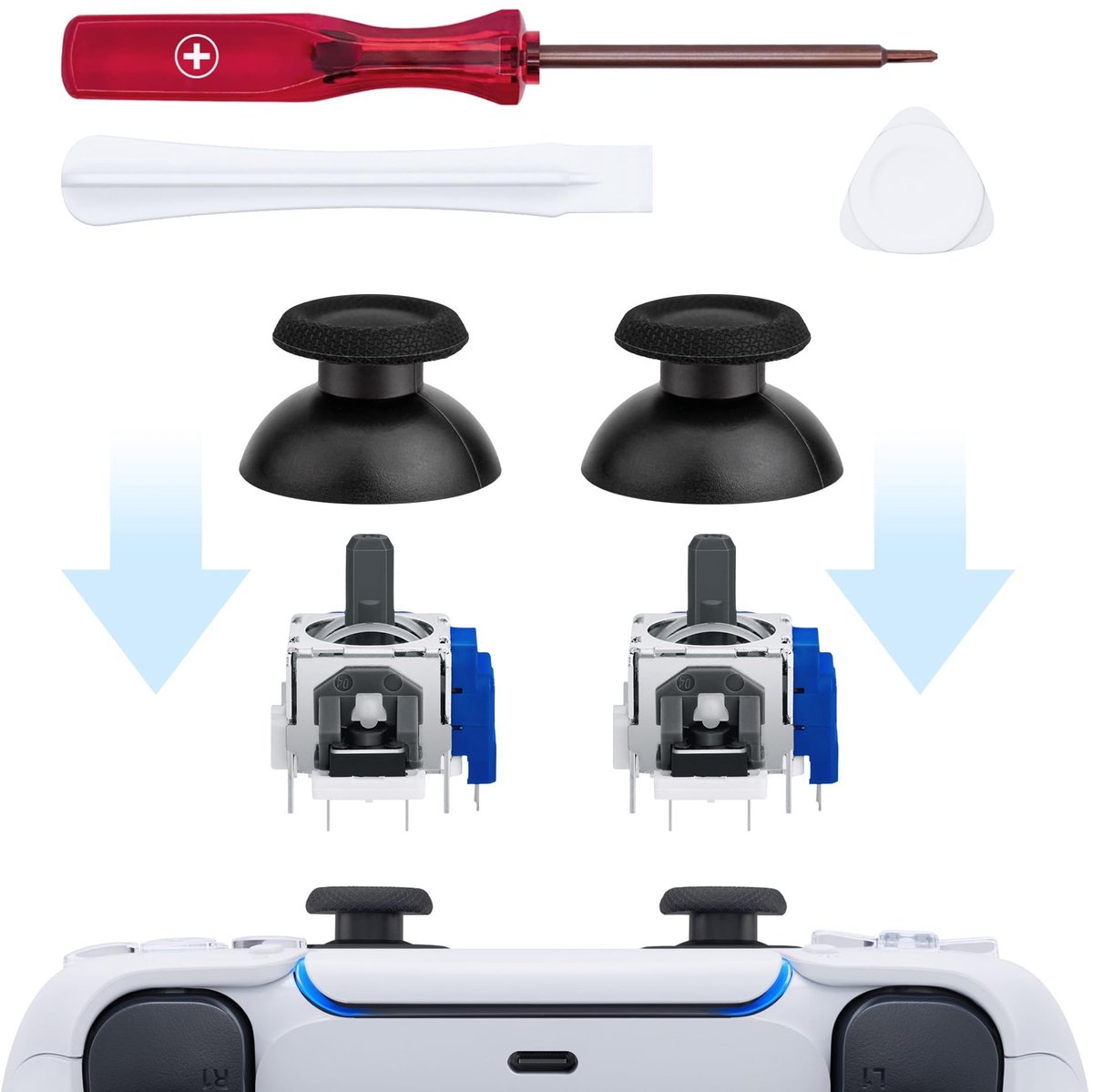 Solidchoice - Reparatiekit voor PS5 Controller met Joysticks en Gereedschap