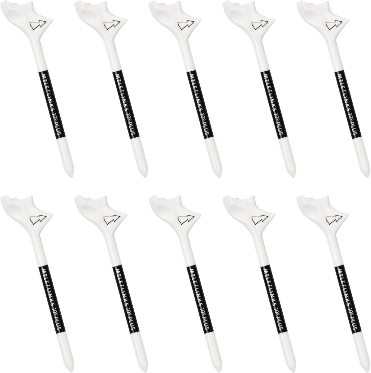 Golftees 10 stuks - 8,3 cm onbreekbaar kunststof - gepersonaliseerde tees - verbeter vliegprecisie - ShopVlot