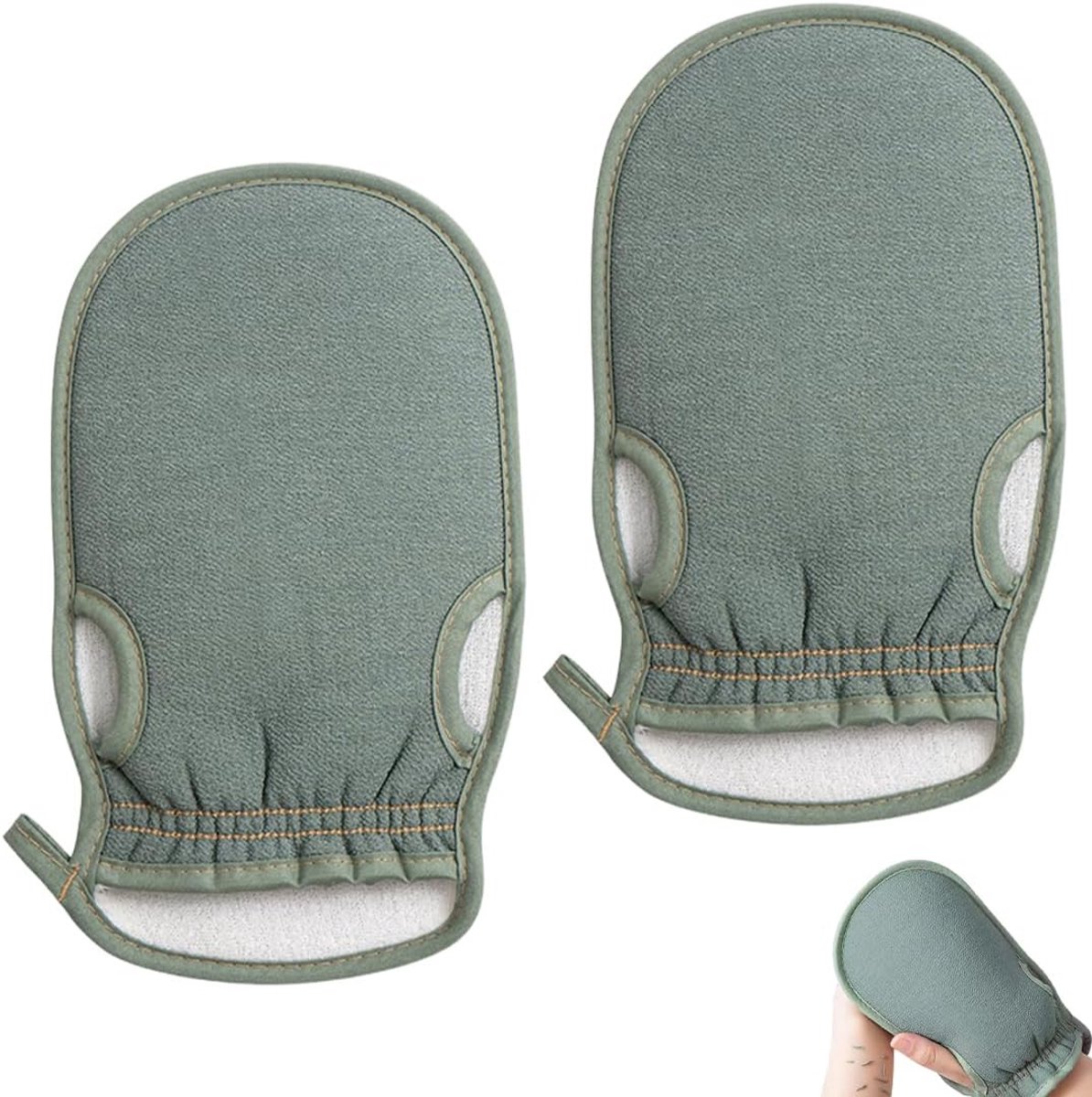 Exfoliatiehandschoenen 2 Stuks - Paardenhaar - Verwijder dode huidcellen - Voor een gladde huid - ShopVlot